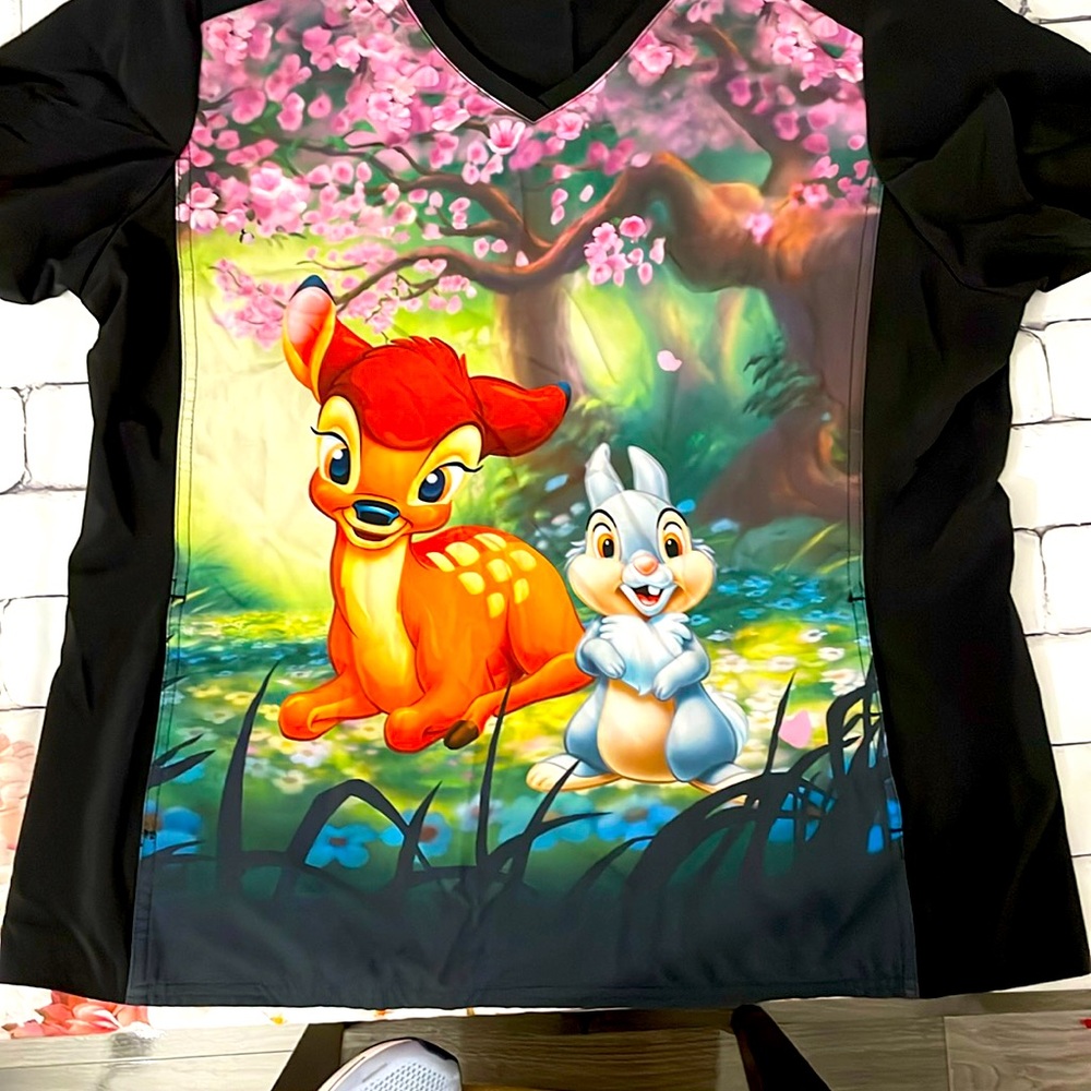 Disney scrub shirt